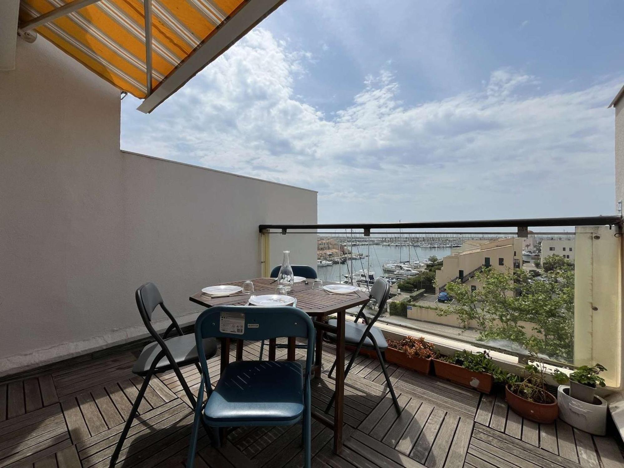 Appartement Renove Avec Piscine, Terrasse Vue Port Et Parking Prive A 200M De La Plage Du Grazel - Fr-1-229-103 格吕桑 外观 照片